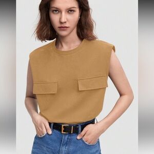 SHEIN Brown Tank Top Versatile and Stylish